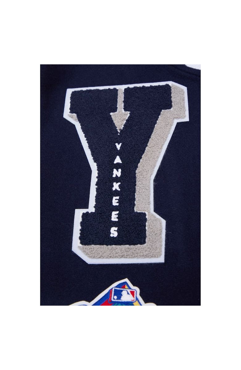 PRO STANDARD Men's Pro Standard Navy New York Yankees Mash Up Logo Varsity Full-Zip Jacket, Alternate, color, 