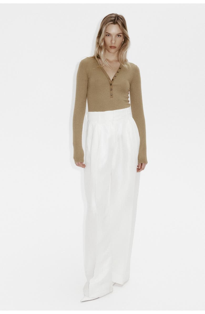 H&M Ribbed Jersey Body, Alternate, color, Khaki Green