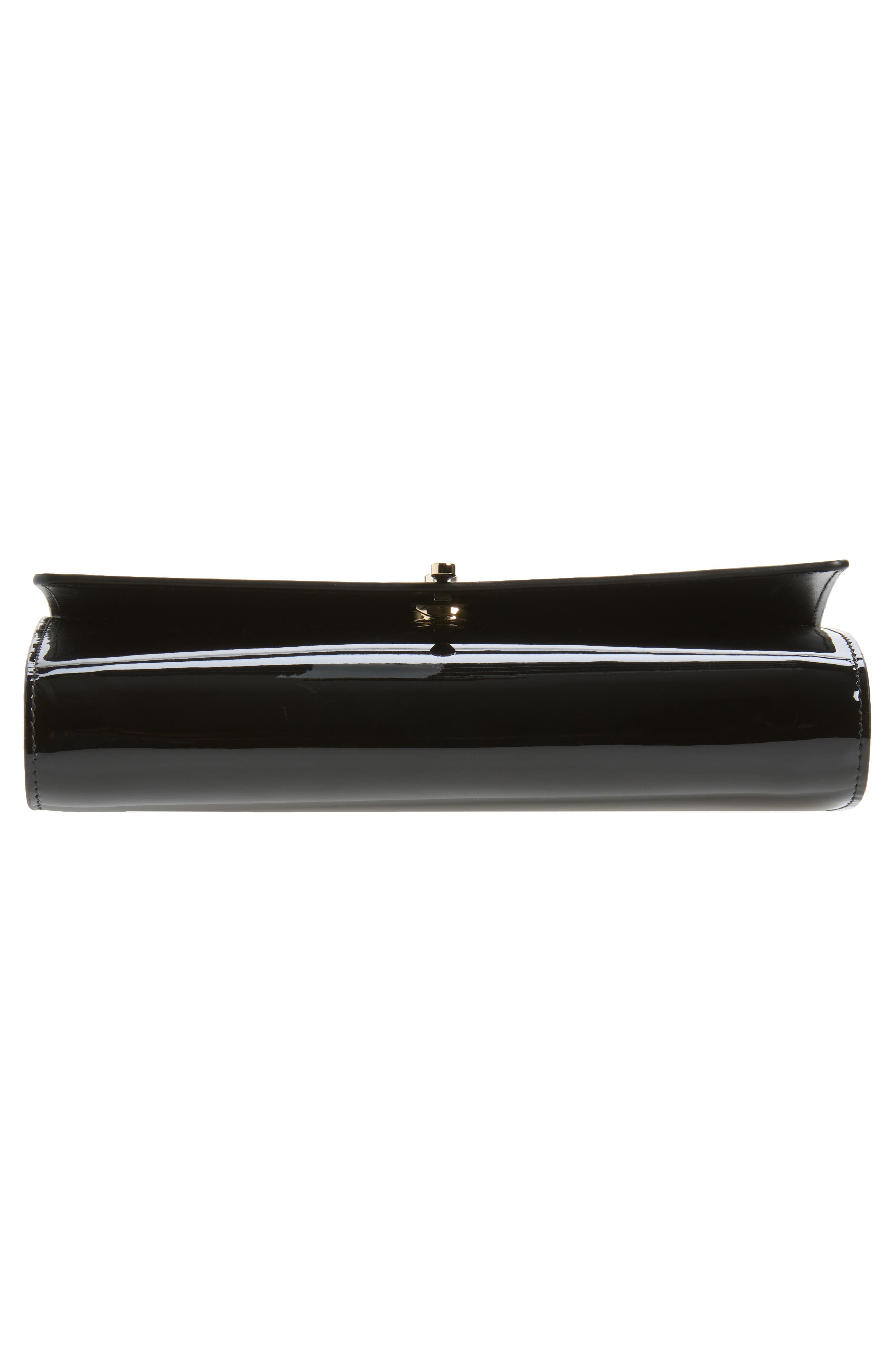 Bettina Patent Leather Wallet on a Chain, Alternate, color, BK01 BLACK