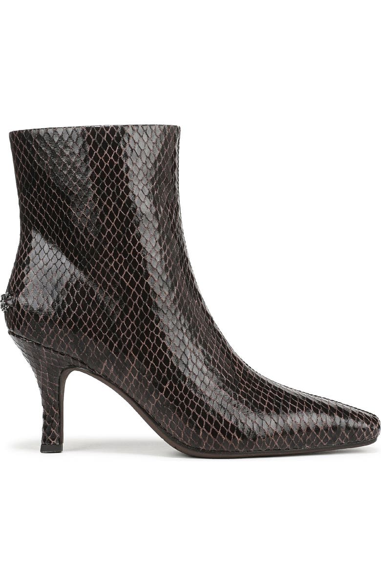 Circus NY by Sam Edelman Laura Snakeskin Embossed Snip Toe Bootie, Alternate, color, Dark Chocolate/ Black