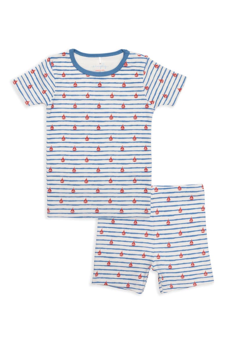 Kids' Sailing Vibe Printed Magnetic Pajamas, Main, color, SAILING VIBE