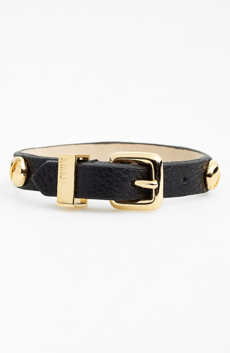MARC BY MARC JACOBS 'Screw It' Leather Buckle Bracelet, Main, color, 