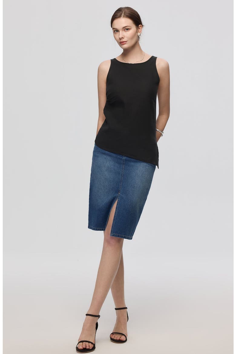 Sienna Pleated Tank, Alternate, color, Black