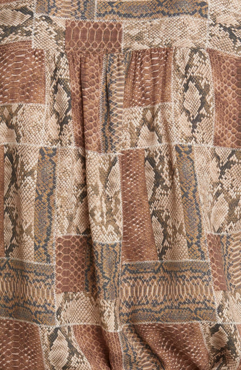FRAME Willa Snake Print Silk Blouse, Alternate, color,