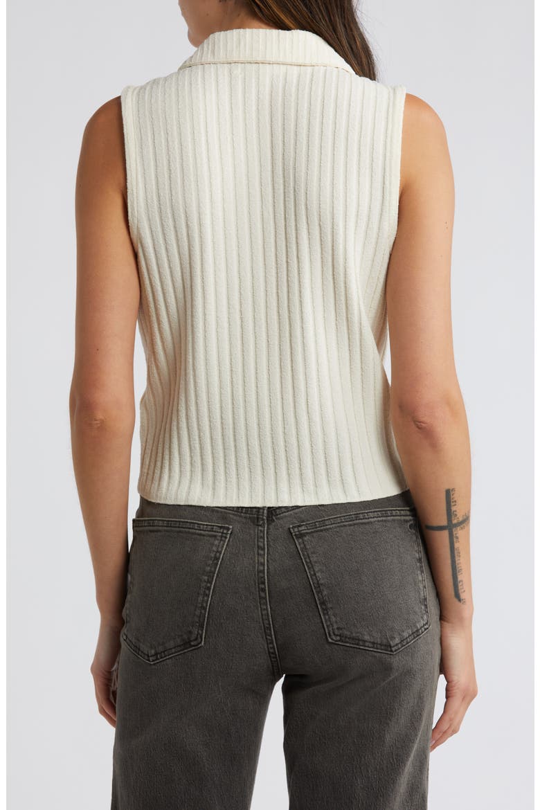 Mixed Button Rib Polo Tank, Alternate, color, ANTIQUE CREAM