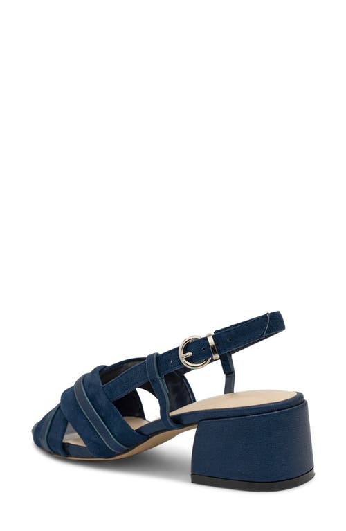 Paradox London Pink Nancy Slingback Sandal In Navy
