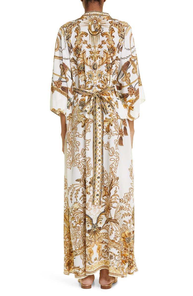 Camilla Road to Riches Silk Caftan Maxi Dress, Alternate, color,