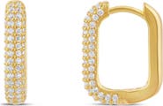 SHYMI Pavé Box Hoop Earrings