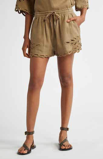 Isabel Marant Étoile Safa Embroidered Cotton Drawstring Shorts