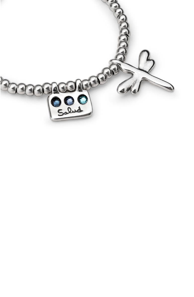 UNODE50 Dragonfly Strech Bracelet, Alternate, color, Silver