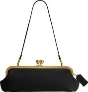 COACH Kisslock Glovetanned Leather Frame Clutch
