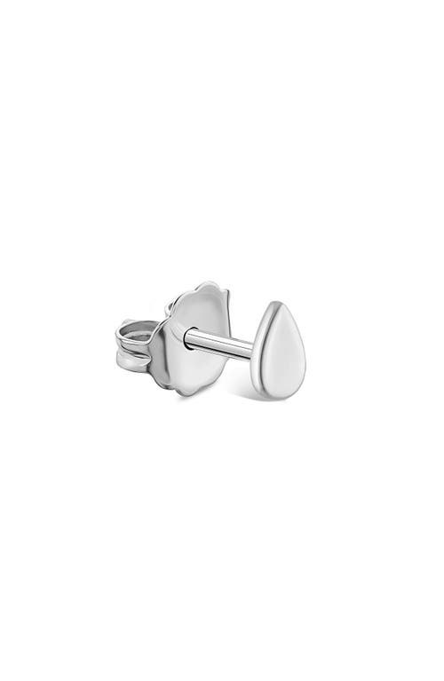 Maria Tash Plain Pear Stud Earring In Metallic