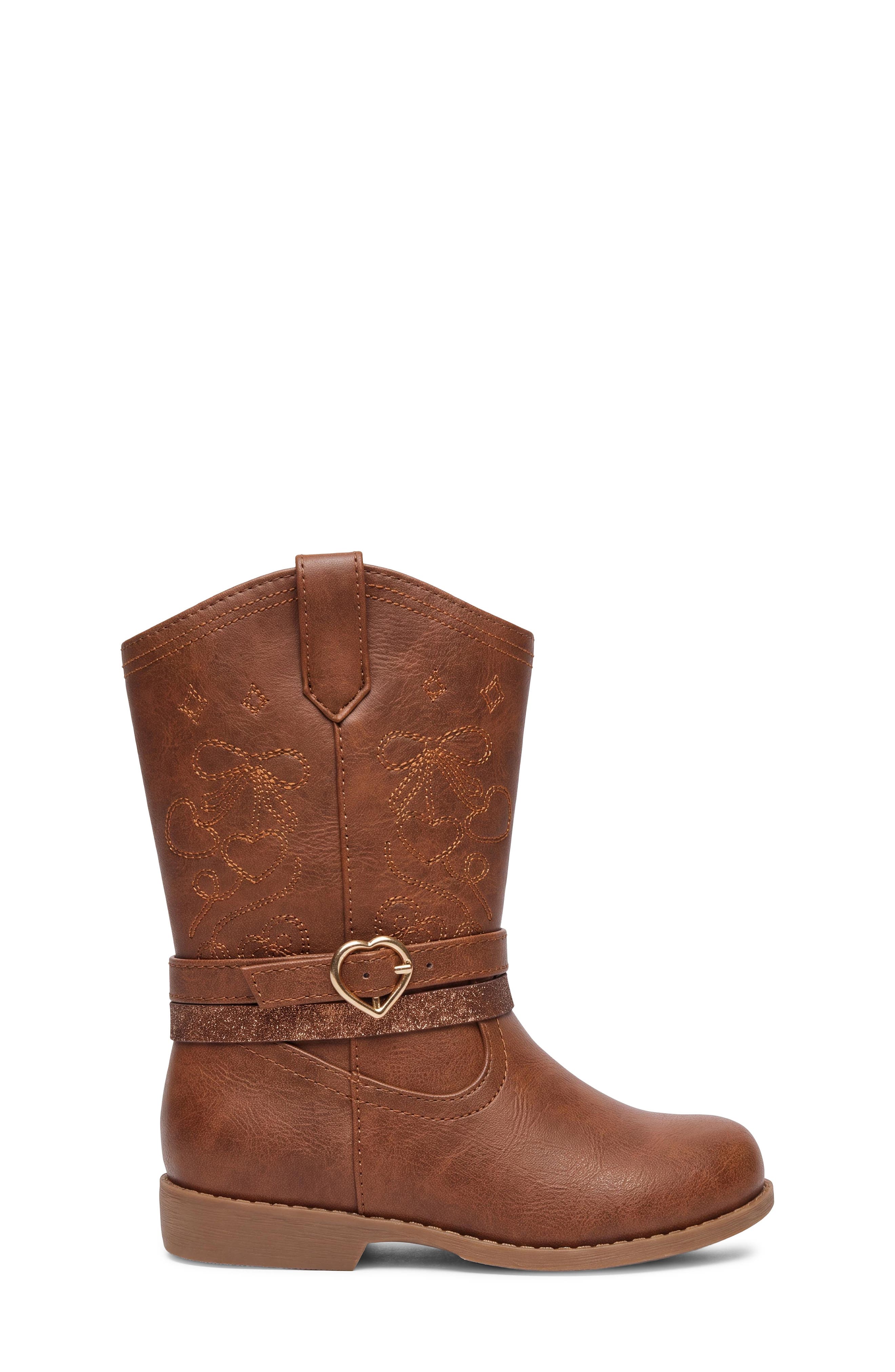 Kids' Lil Marchie Western Boot, Alternate, color, COGNAC MULTI