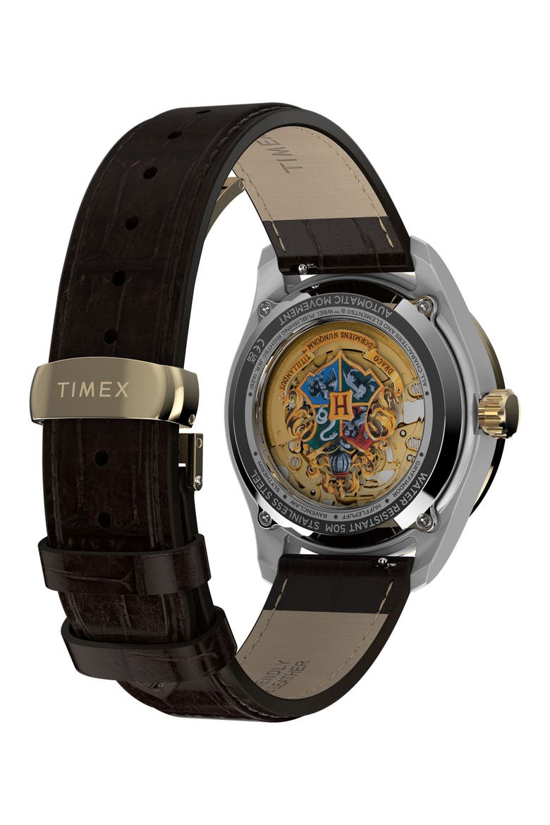 Harry Potter x Timex Waterbury Skeleton Automatic 39mm Leather