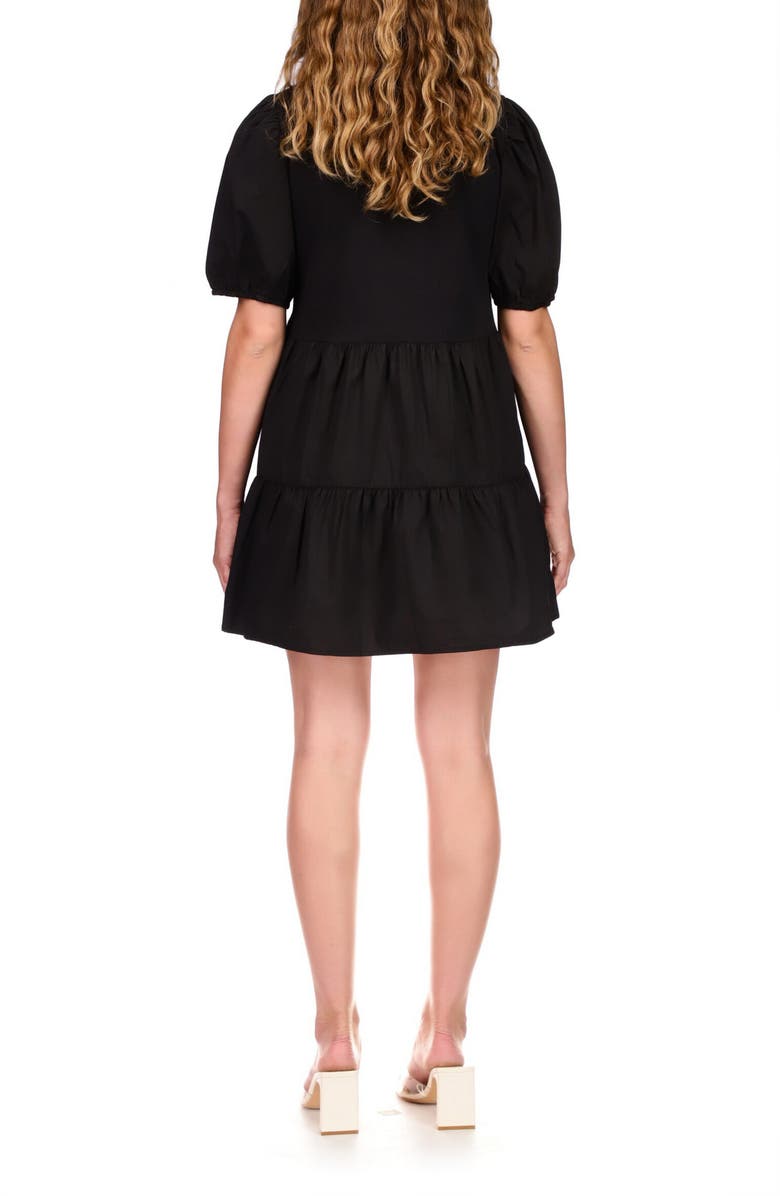 Sanctuary Puff Sleeve Mixed Media Dress, Alternate, color, 