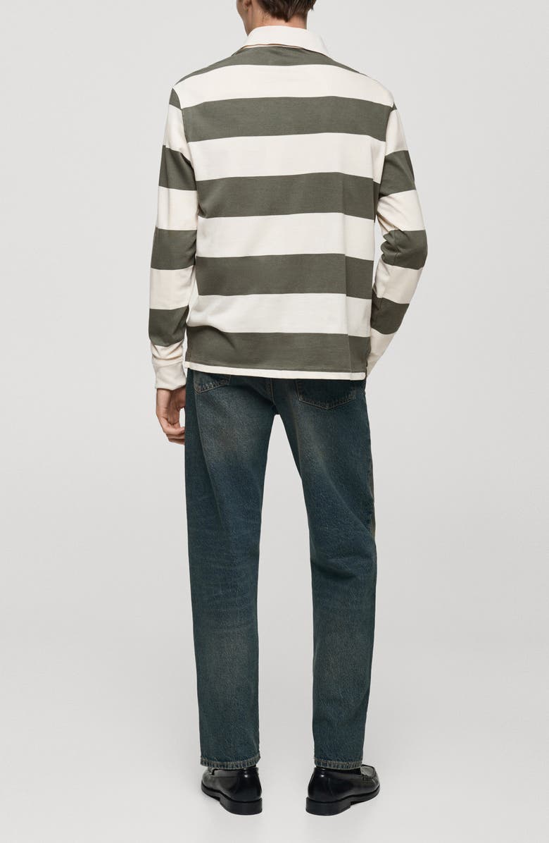 MANGO Stripe Long Sleeve Rugby Shirt, Alternate, color, 