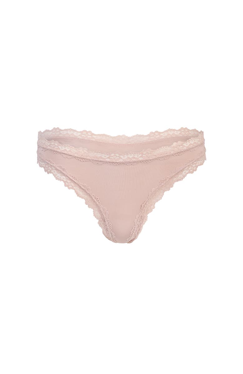 Adore Me Amara Thong Panties, Alternate, color, Medium Beige