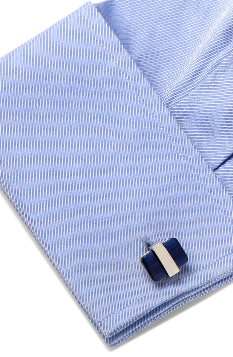 Cufflinks, Inc. Cat's Eye Cuff Links, Alternate, color, Blue