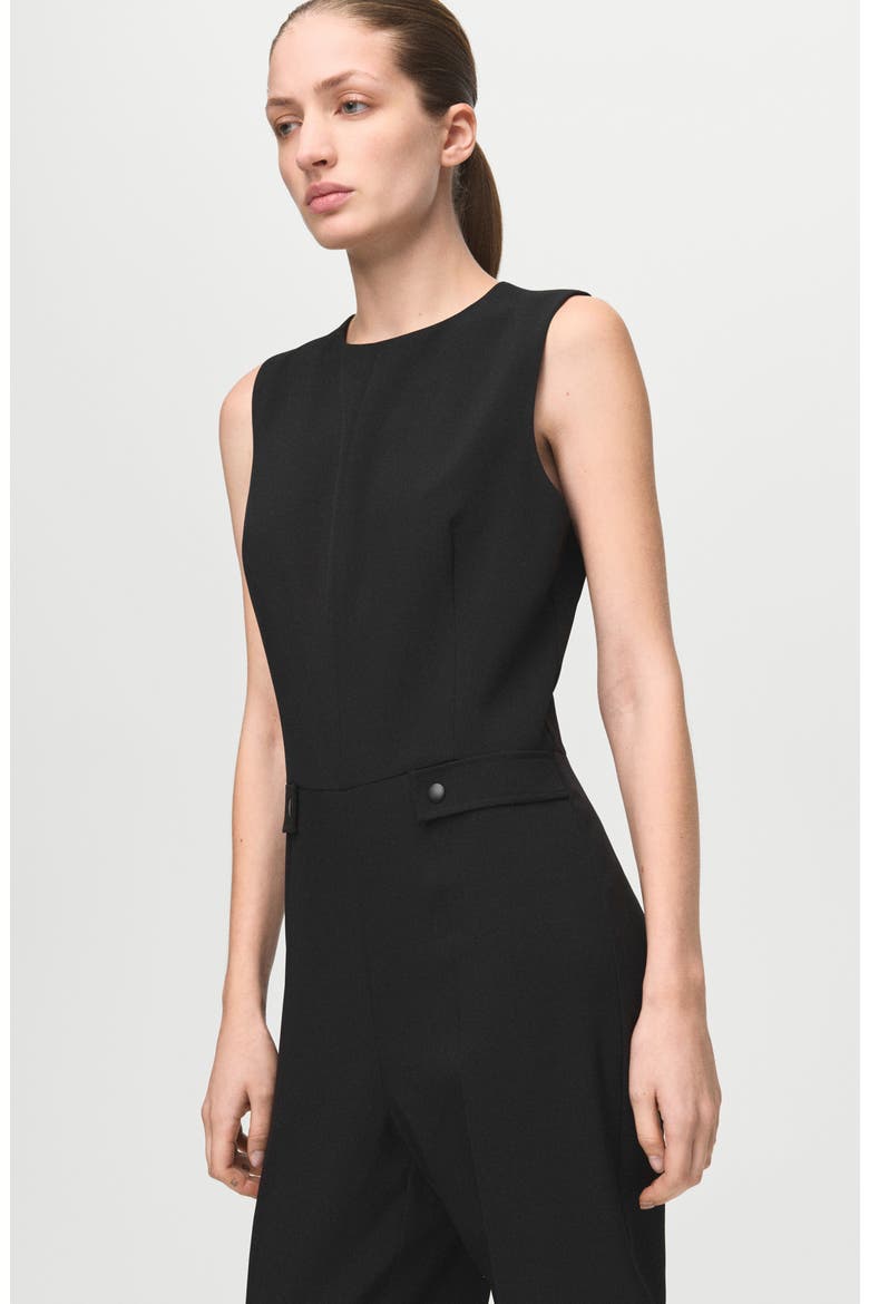Sleeveless Stretch Jumpsuit, Alternate, color, BLACK