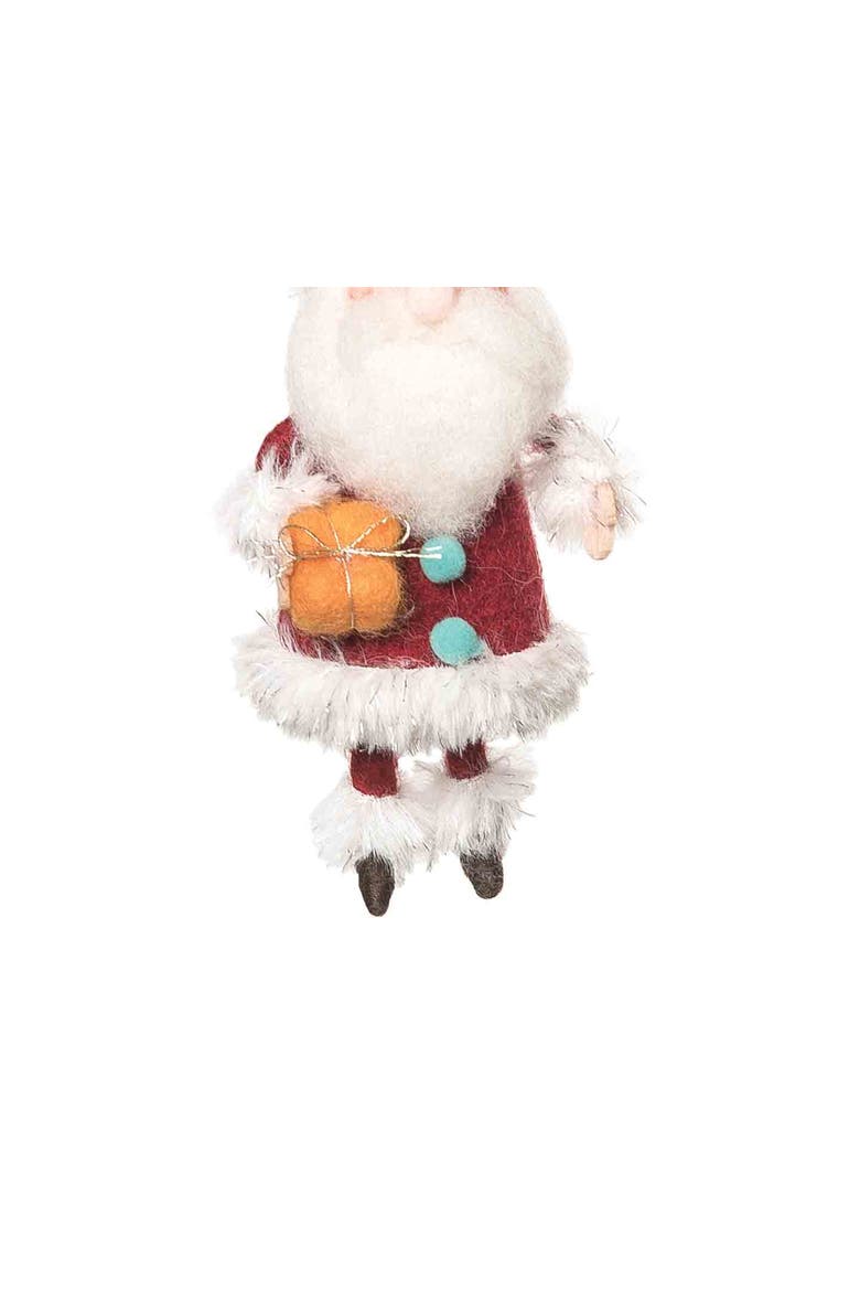 Santa Gift Ornament, Alternate, color, Red