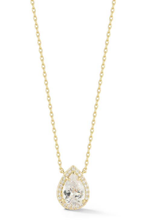Pear Cubic Zirconia Pendant Necklace