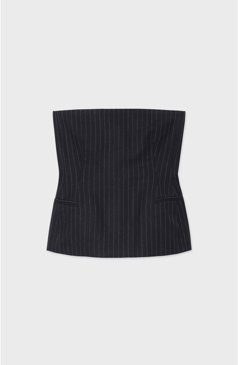 CO Tailored Bustier Top in Virgin Wool, Alternate, color, 