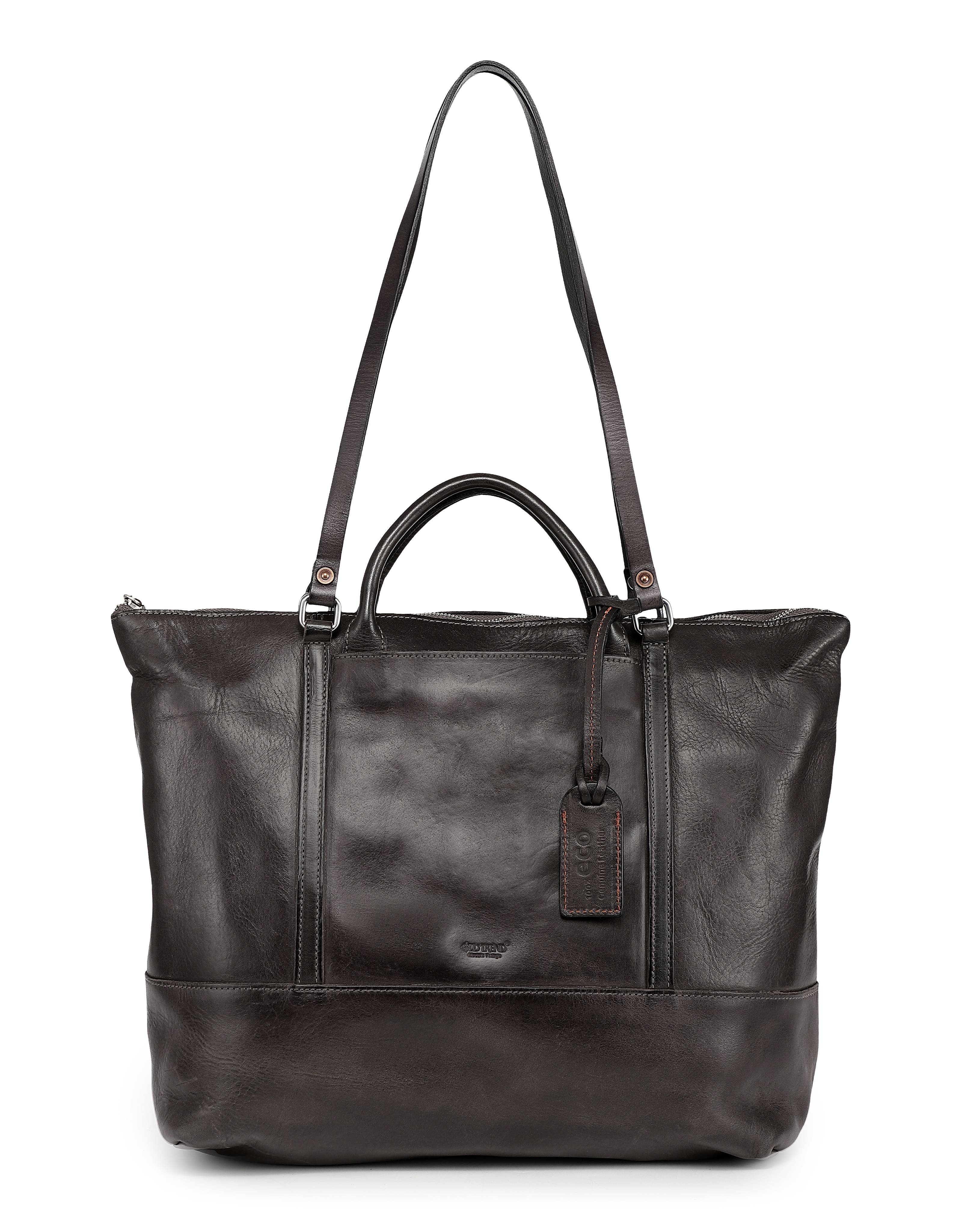 OLD TREND Crocus Genuine Leather Spacious Carryall Tote, Main, color, Grey