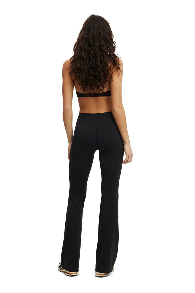 Women's Active Ultra Luxe Cross Front Invisible Scrunch Flare, Alternate, color, Black