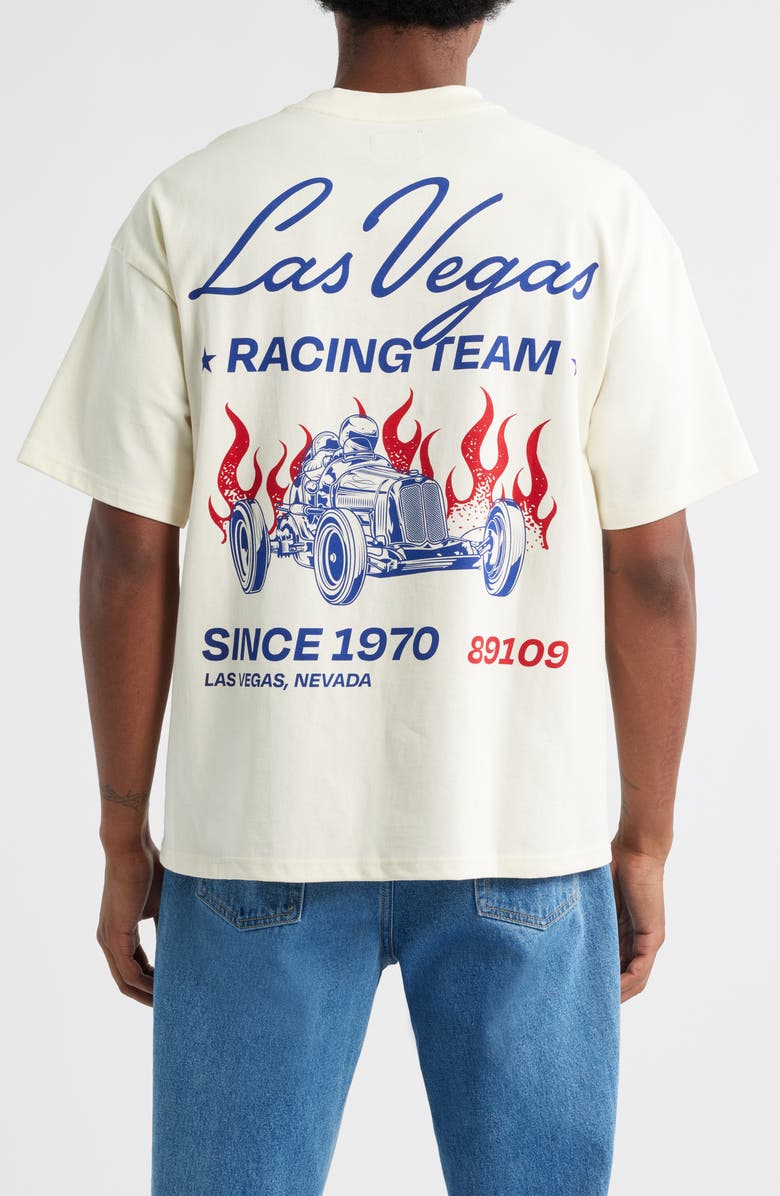 PacSun Vegas Cotton Graphic T-Shirt, Alternate, color, Cream
