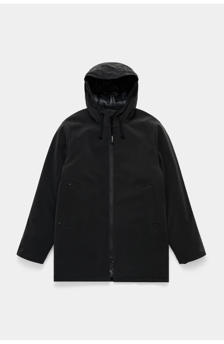 Stutterheim Stockholm Matte Winter Coat, Alternate, color, Black