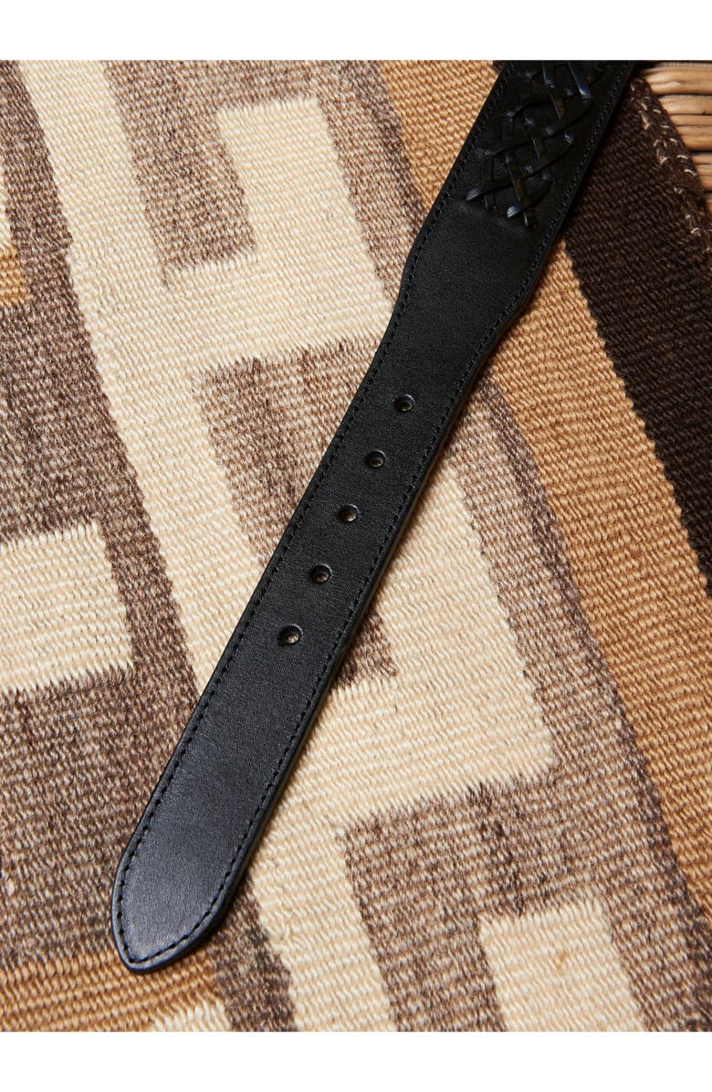 Fortela Terra Calf Leather Belt, Alternate, color, Black