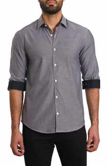 Jared Lang Trim Fit Solid Button-Up Shirt