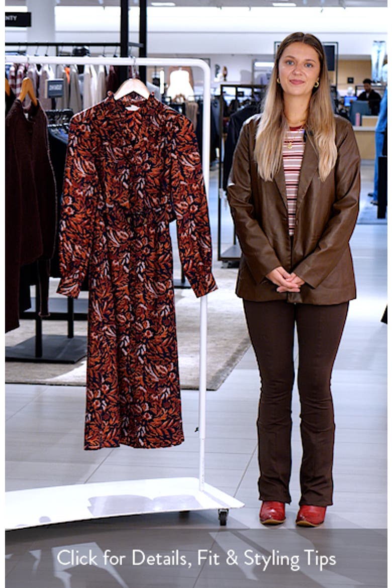 Ruffle Belted Long Sleeve Maxi Dress video