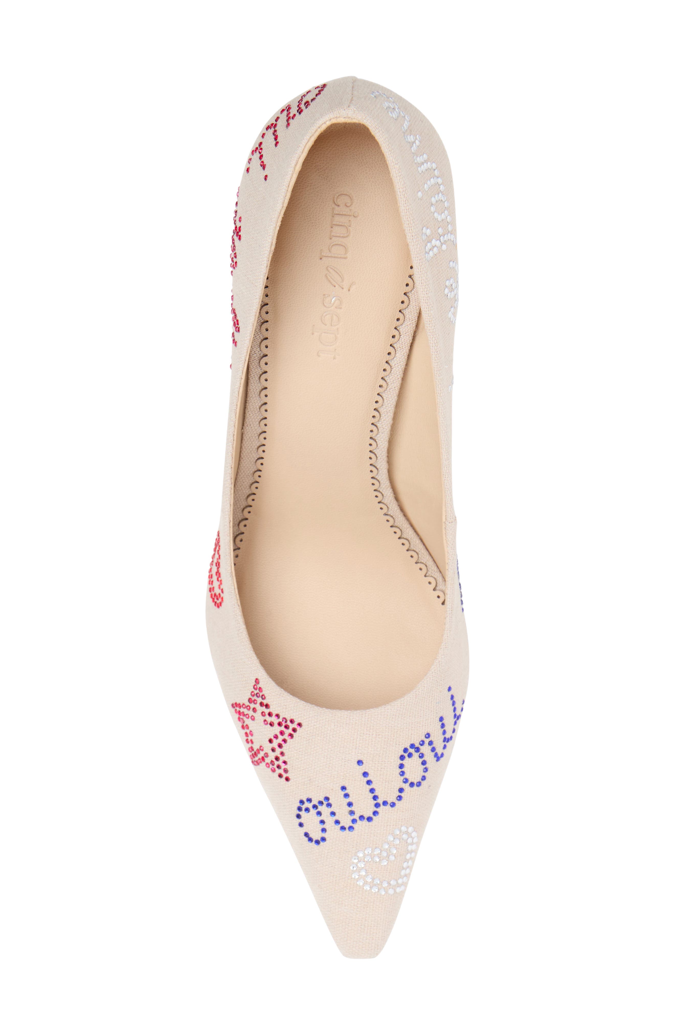 Juliet Pointed Toe Pump, Alternate, color, NATURAL/RED