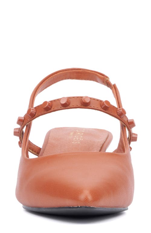 Torgeis Tamara Slingback Kitten Heel Pump In Brown
