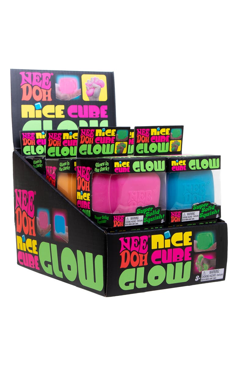 Schylling NeeDoh Glow Nice Cube Mystery Toy, Alternate, color, Random Color