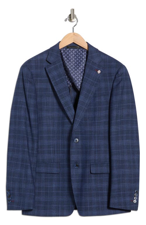 Tom Baine Plaid Two-button Sport Coat In Blue