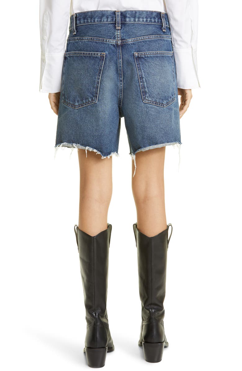 Nili Lotan Yoann High Waist Denim Shorts, Alternate, color, 