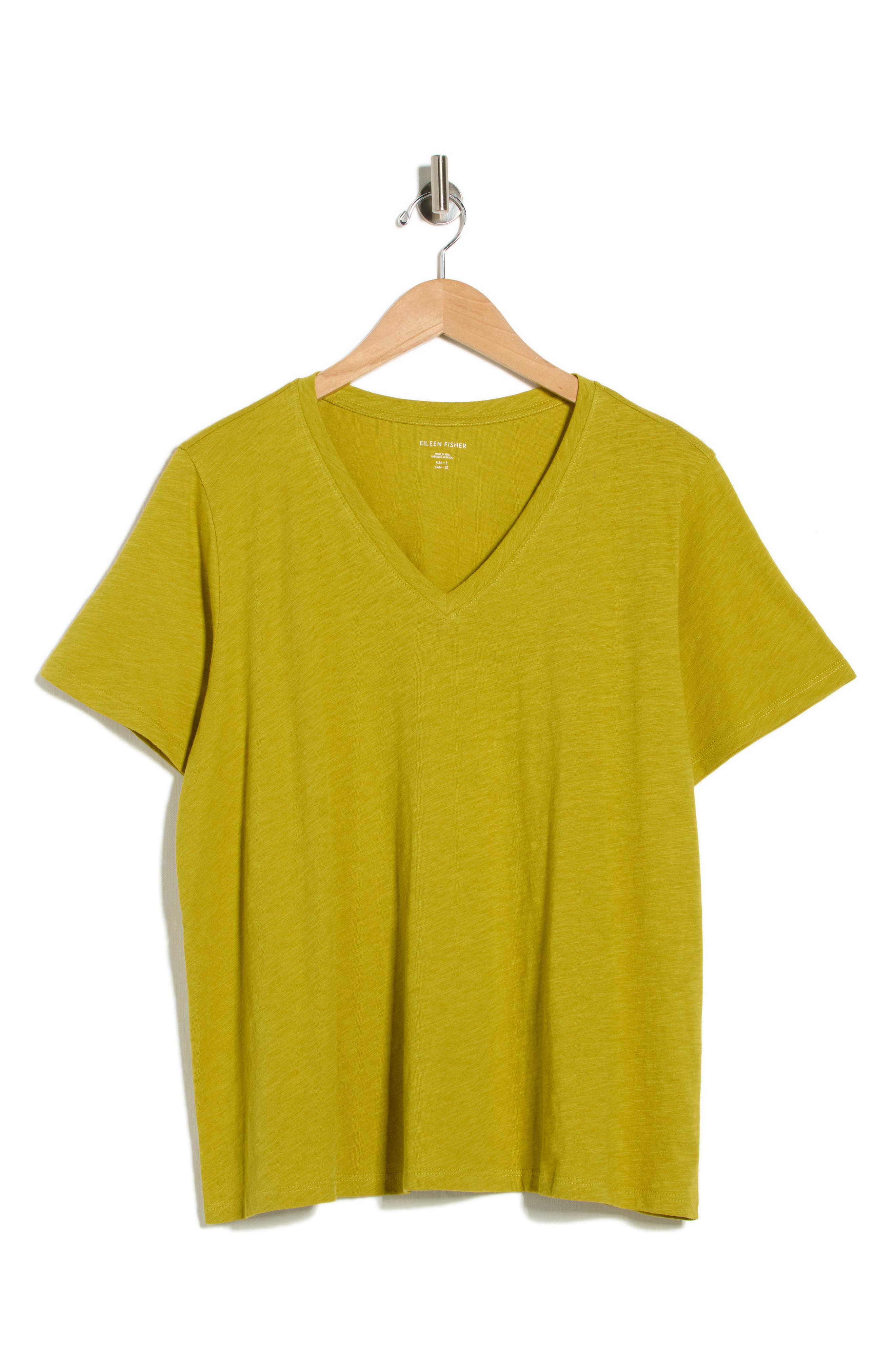 Eileen Fisher Easy V-Neck Organic Cotton T-Shirt