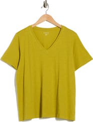 Eileen Fisher Easy V-Neck Organic Cotton T-Shirt