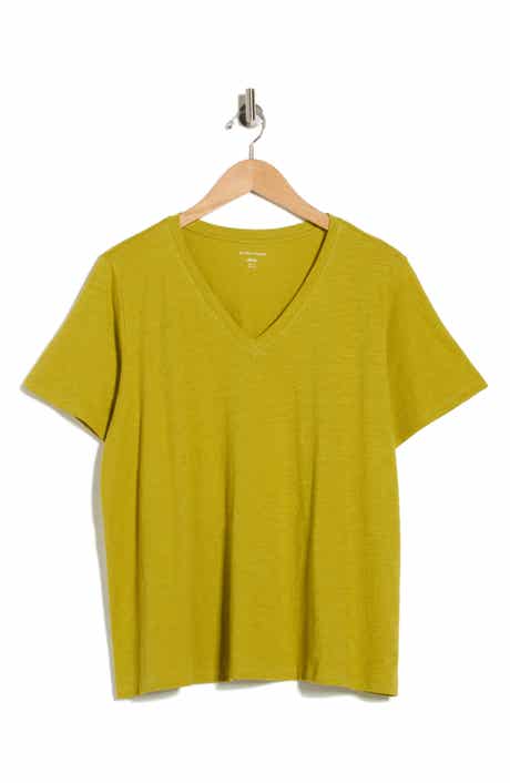 Eileen Fisher Easy V-Neck Organic Cotton T-Shirt
