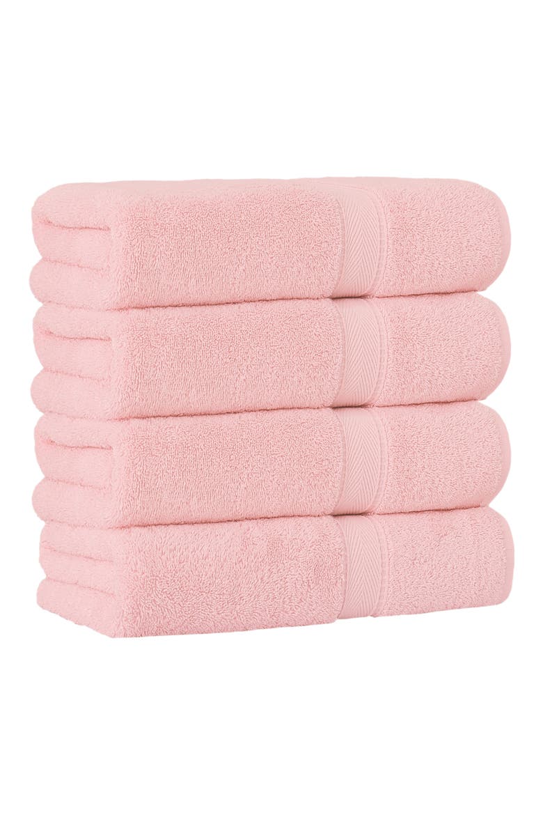 Sinemis Terry Bath Towels - Set of 4, Alternate, color, PINK