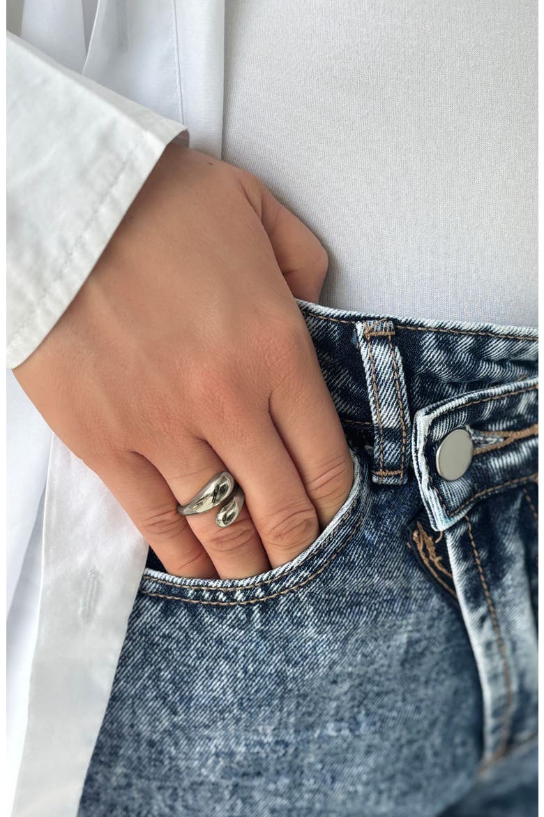 Water Resistant Wrap Ring, Alternate, color, SILVER