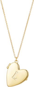 Adornia Initial Heart Locket Pendant Necklace
