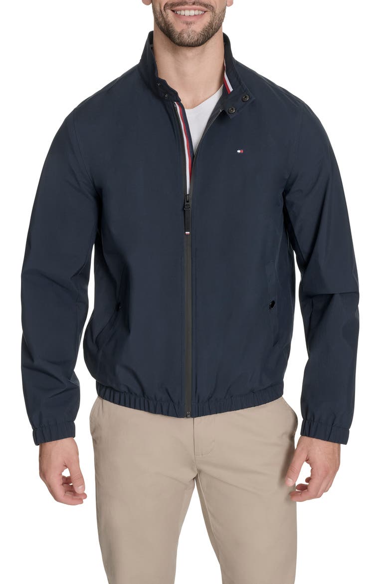 Stretch Bomber Jacket, Alternate, color, NAVY