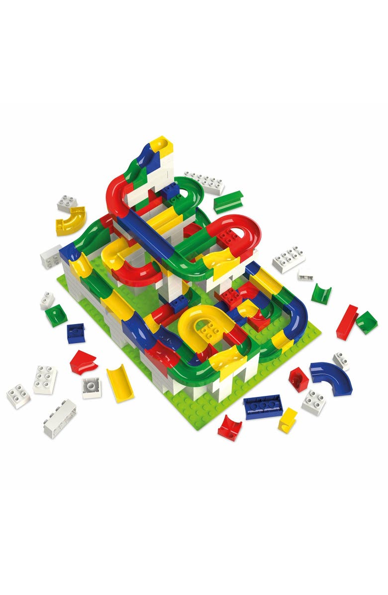 Hubelino Marble Run 200-Piece Big Building Set, STEM Toys for 4-8 Year Olds, Compatible Marble Maze and Ball Run, Made in Germany, Alternate, color, Multi