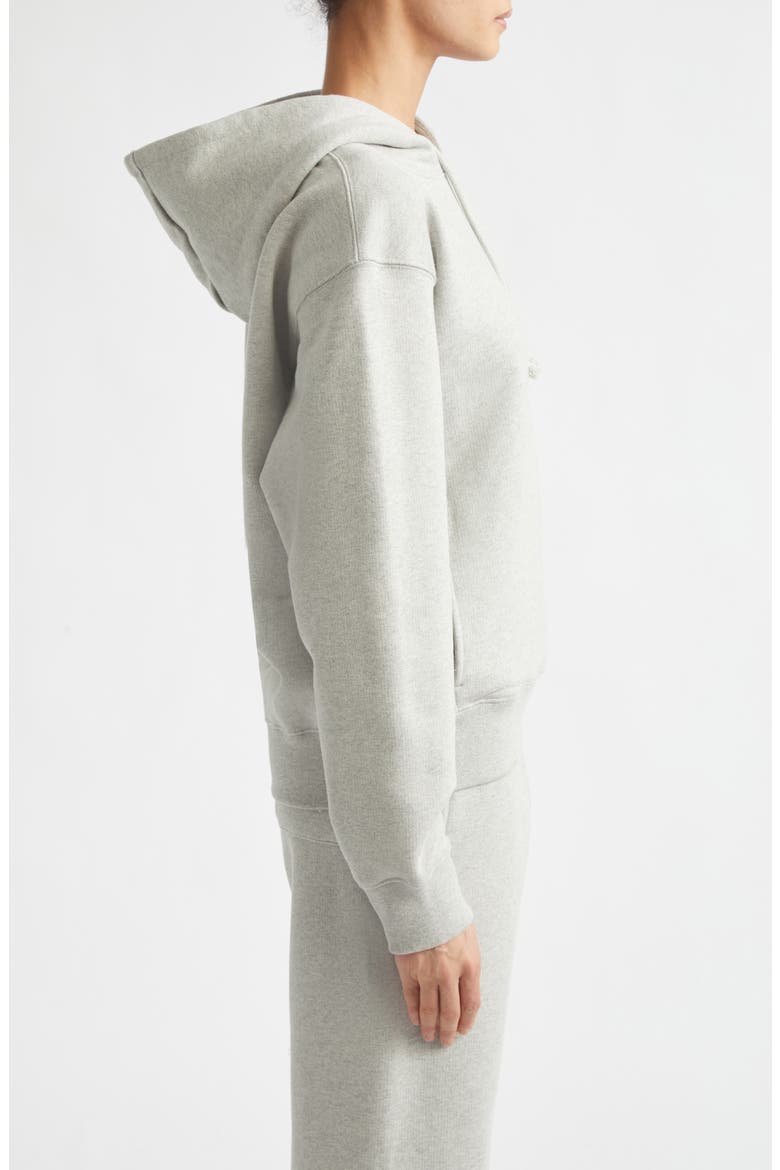 Logo Embroidered Organic Cotton Hoodie, Alternate, color, GREY MARL