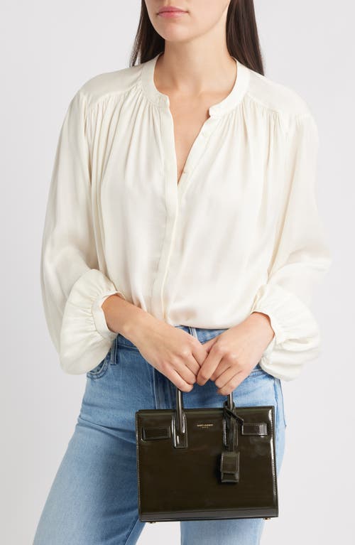 Saint Laurent Nano Sac De Jour Patent Leather Handbag