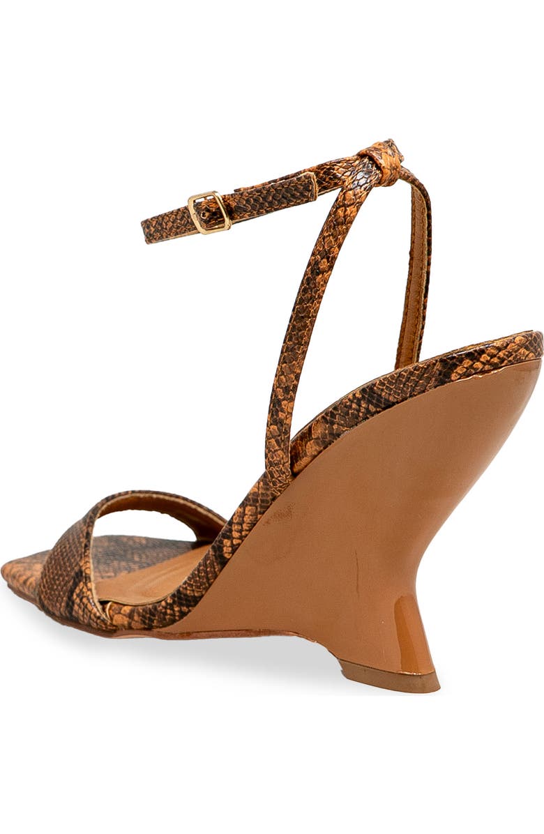 CHASE AND CHLOE Alia Wedge Sandal, Alternate, color, Snake