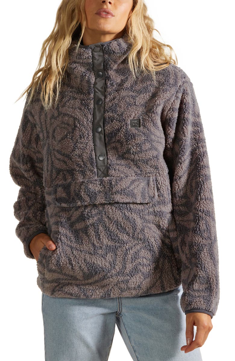 Billabong Switchback Faux Fur Pullover, Main, color, 